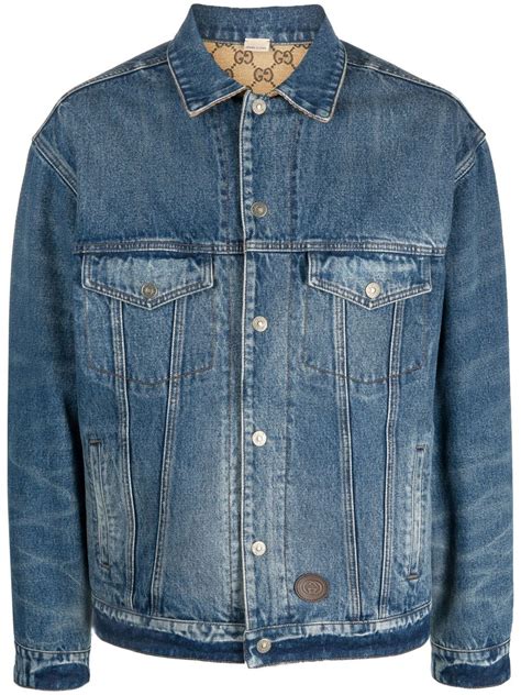 gucci jacket reversible|Gucci denim jacket kanye.